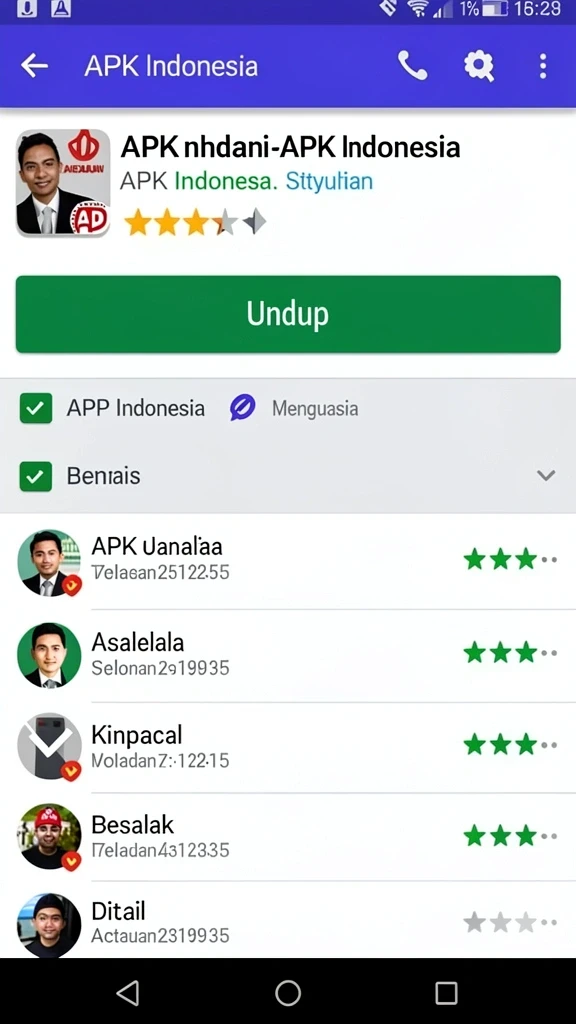 Halaman katalog dengan daftar aplikasi yang tersusun rapi.